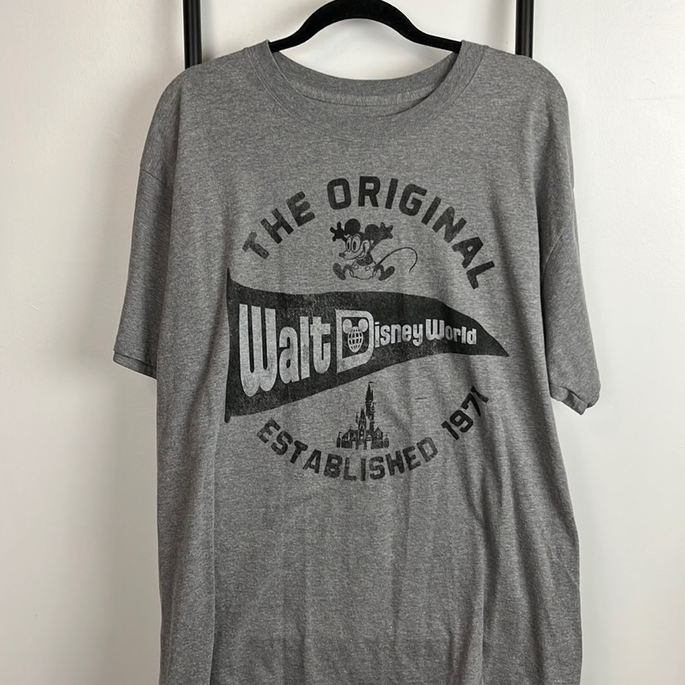 Disney Park The Original Walt Disney World Grey T-shirt Top Size XL